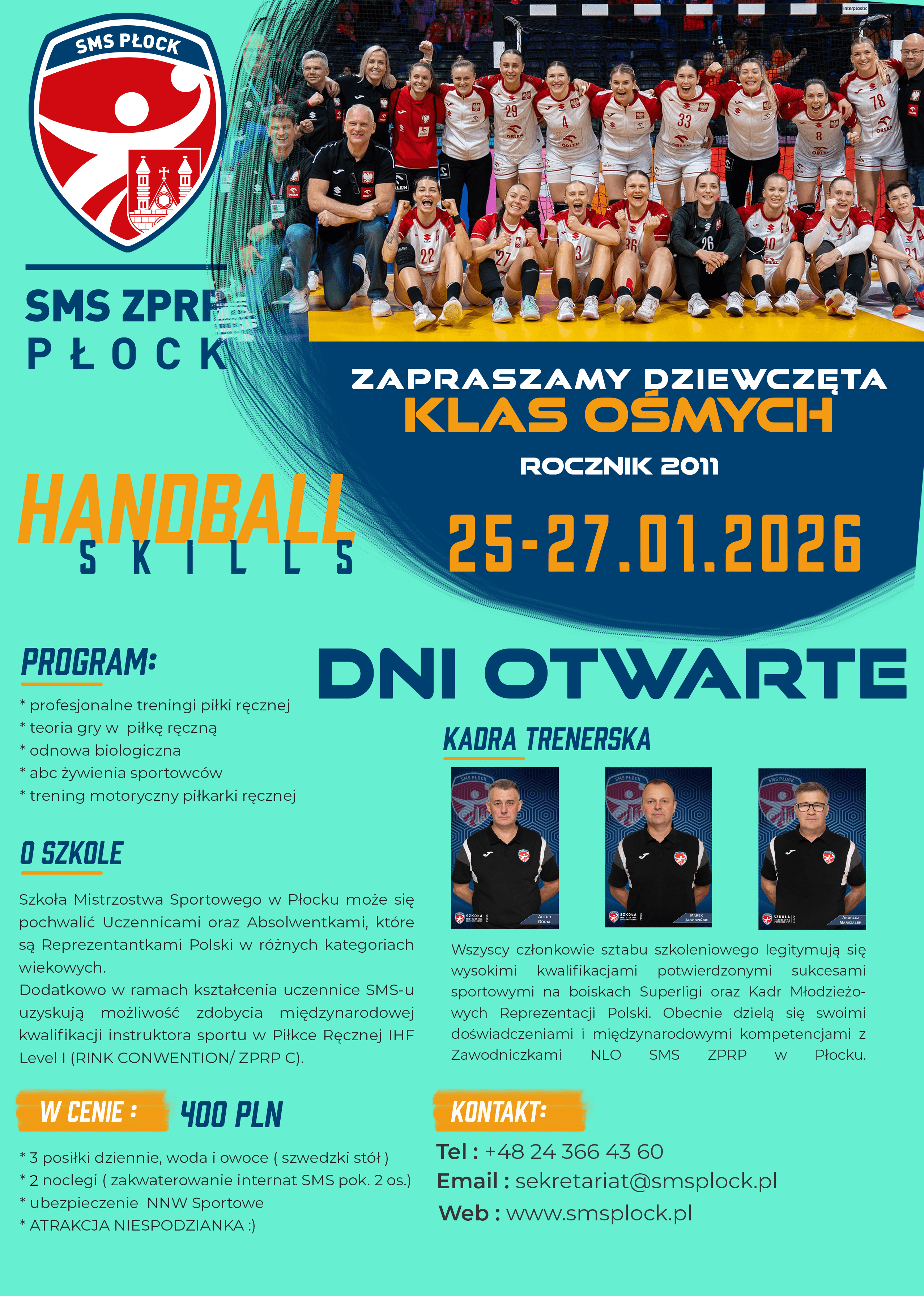 Dni Otwarte Szkoły Mistrzostwa Sportowego ZPRP w Płocku