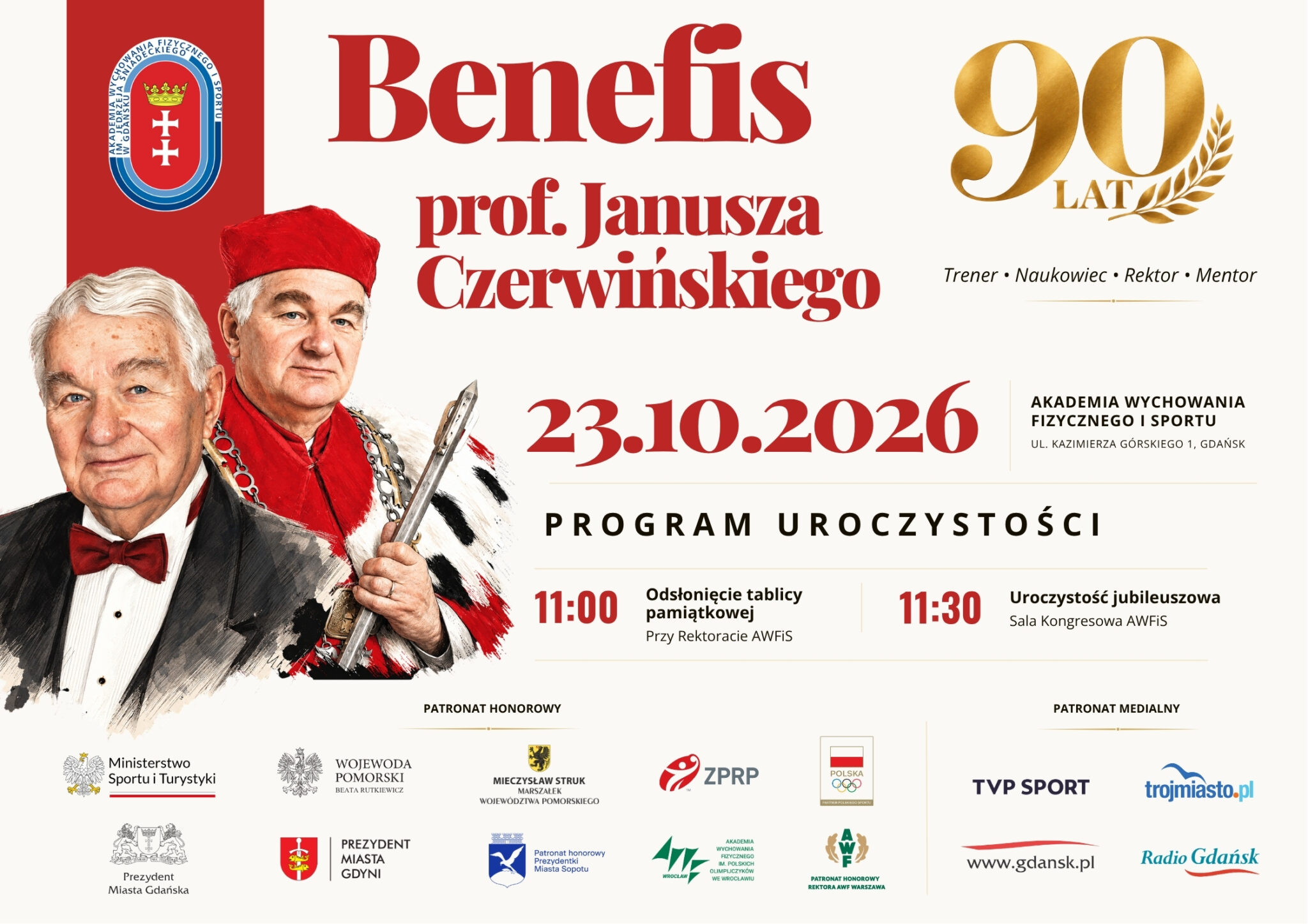 90 lat legendy polskiej piłki manualnej. Benefis prof. Janusza Czerwińskiego