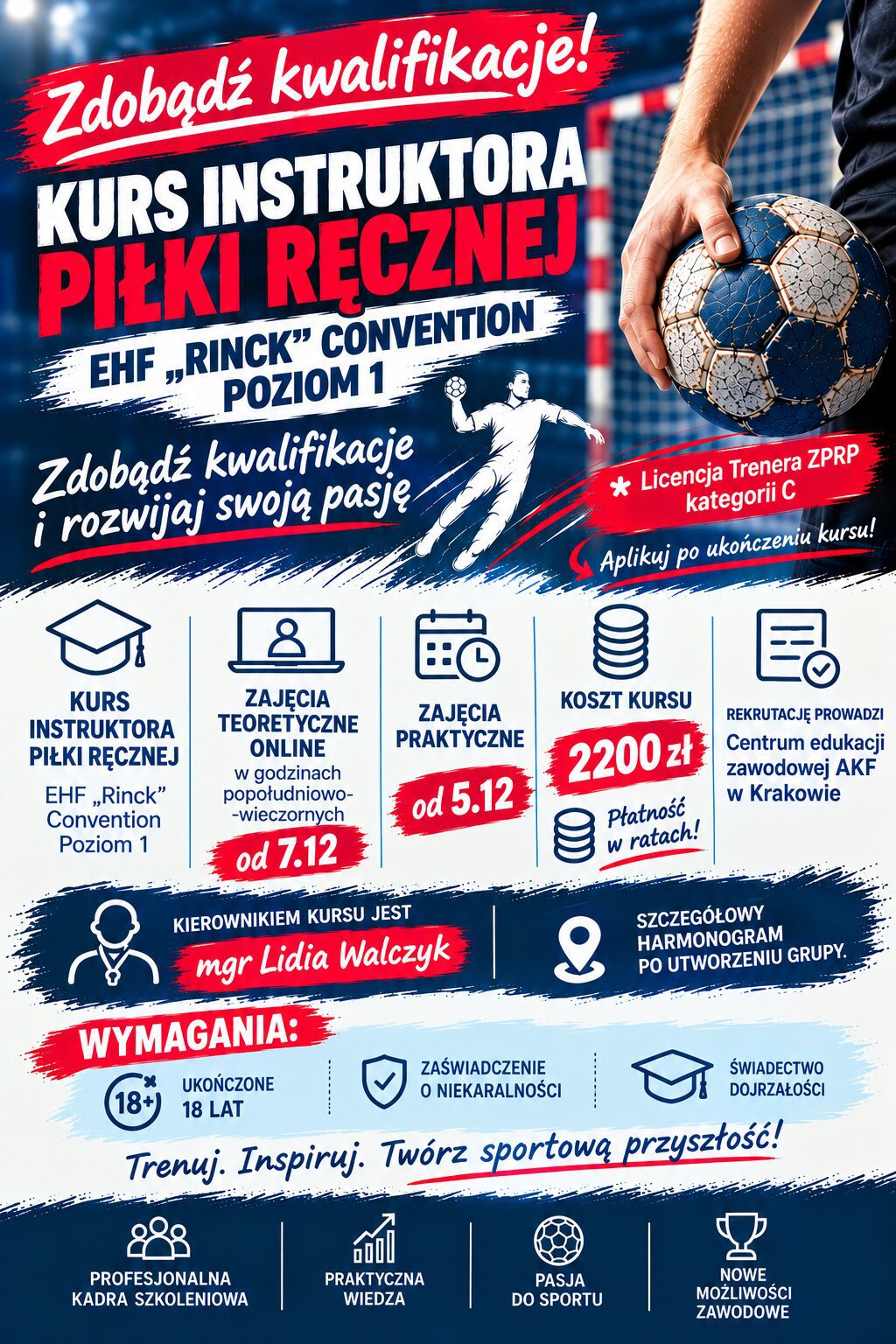 Rusza rekrutacja na kurs instruktora piłki manualnej w Krakowie